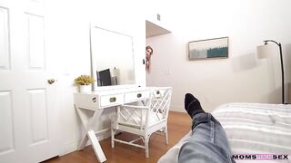 Stepmom Jordan Maxx Finds Stepsick Tony's Lingerie and Fucks Him Instead