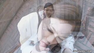 Misaki Yoshimura's Stocking Tease With Sex Toy Delight