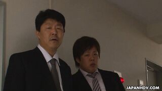 Reiko Kobayakawa's Office Orgy with Bosses Fucking Hot Pink Pussy