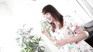 Yuko Mukai: Café Cutie in Florals Showcases Shaven Pussy