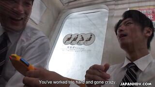 Mikan and Tsuna's Train Ride: Tits Sucked, Cunts Licked, Doggy Style Fuck