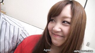 Kana Sendo taken while boyfriend watches, hidden deep inside her