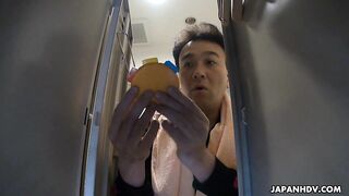 Yui Asano's Gym Session Ends with Trainer's Cock in Her Mouth