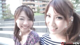 Yume Mizuki & Koto Shizuku Await Boyfriend for Hot Threesome