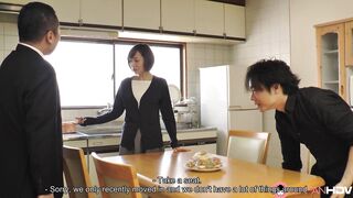 Cheating Wife Megu Rides And Gets Pounded By Ex-Friend