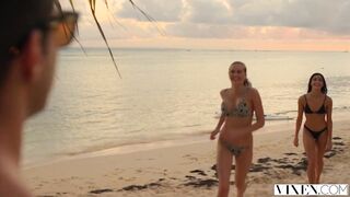 Emily, The College Vixen, Fucks Couple During Va Break