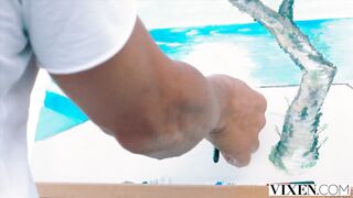 Leanne's Nude Seduction Intensifies with Artist in Greece