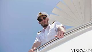 Blonde Beach Siren Nancy in White Bikini Irvine Entices Men