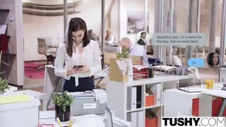 Lana Rhoades' First DP Threesome Fantasy with TUSHY