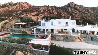 Eveline's Greek Getaway Gapes and Dominates Hot DJ