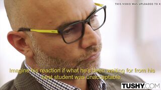 Tushy Student Angel's Forbidden Punishment With Tutor