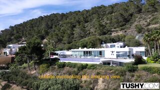 Blonde TUSHY Model Fucks Friend's BF By Pool