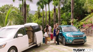 Gorgeous Kira's Anal DP Vacation Thrill with Strangers