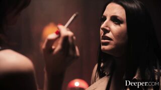 Angela White Dominates Reverse Gangbang in Warehouse