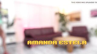 Amanda Estela's Golden Piss Play in Hotpants