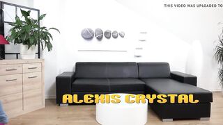 Alexis Silver's Black Dildo Pee Play Solo