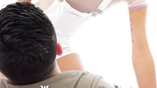 PASSION-HD Thick Pussy Lips Swallows Step Bro Big Dick Whole