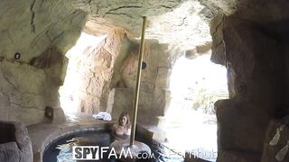 SPYFAM Horny Step Daughter Begs Step Dad To Make Her Cum