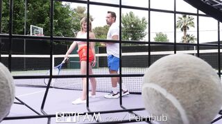 SPYFAM Step Bro Gives Step Sis Tennis Lessons & Big Dick