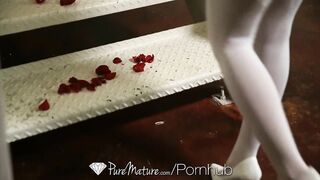 PureMature - Brunette Brooklyn Chase sucks and fucks her mans dick