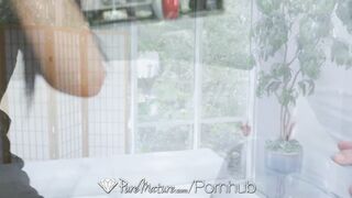 PUREMATURE Busty MILF real estate agent Romi Rain fucked by big dick