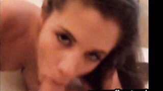 Sexy Brunette Loves To Play Footsie In Fishnets