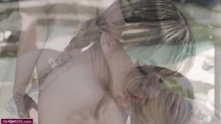 Stepmother's Dildo Fucks Stepsisters into Frenzy at Pool Party