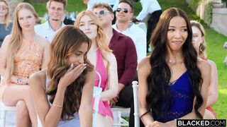 Eve's Wedding Night Threesome With BBC Creampie