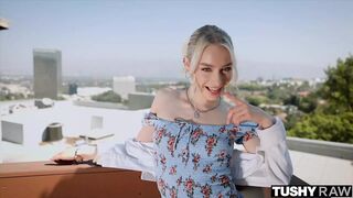 TUSHYRAW Blonde Scarlett's Tight Ass Plugged & Filled