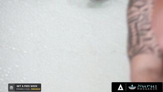 NURUMASSAGE New Masseuse Gets Assfucked Hard In The Shower By Nasty Client On First Day