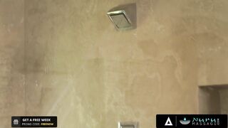 Busty Masseuse Lets Her Client Cum On Her Pussy As A Reward For Bringing Back Her Dog