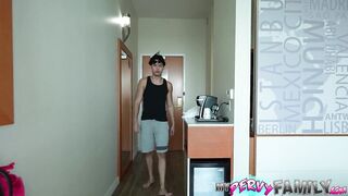 My Hot Step-Aunt Catches Me Spying On Her in the Shower - Mellanie Monroe -