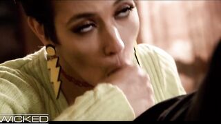 Sexy Short Haired Babe Takes Load On Her Hairy Pussy