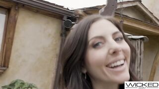 Busty Brunette Rides A Big Cock In Hotel Room