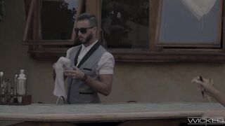 Busty Brunette Gets Romanced With A Juicy Doggystyle