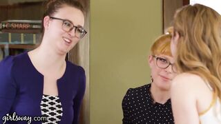 Hot Threesome At The Library With Penny Pax & Karla Kush