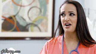 Hot Rookie Nurse With Big Tits Has A Wet Pussy Formation With Her Superior