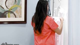 Hot Rookie Nurse With Big Tits Has A Wet Pussy Formation With Her Superior