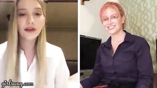 Kenna James And Her Boss Masturbate Remotely During The Quarantine