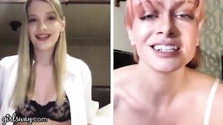 Kenna James And Her Boss Masturbate Remotely During The Quarantine