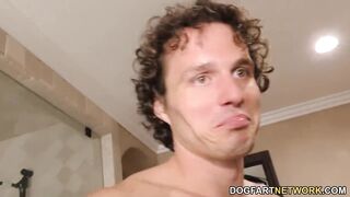 Ebony Zoey Reyes Gives Blowjob To Many White Guys