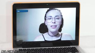 Cuckold Babe Watches Her Girlfriend Getting Fucked On Remote As Her Birthday Gift