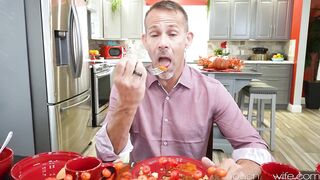 Stuffing My Wife's Pussy on Thanksgiving - Amiee Cambridge - TouchMyWife