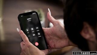 Flight Attendant Fucks Married Man While His Wife Is On The Phone