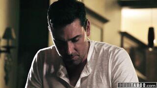 Brooklyn Gray Lets Her Girlfriend's Pervy Stepdad Creampie Her