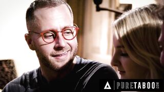 Busty Teen Eliza Eves Agrees To A Threesome With Her Freaky Neighbors