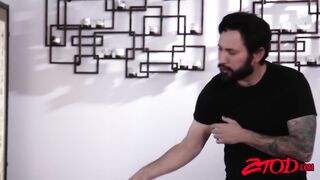 Luscious Lea Lexis fed cum after fishnets cowgirl