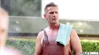 Blonde MILF Brandi Cheats While Husband Listens, Loves Cock