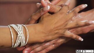 Feisty Housewife September Demands Repairman's Cock