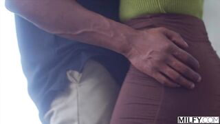 Curvy Blonde Bridgette Can't Resist His BBC Gardener Rules Her